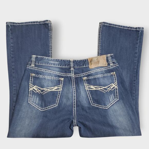 Rock & Roll Cowboy Other - Rock & Roll Cowboy Mens Jeans Double Barrel Relaxed Bootcut Heavy Stitch 38x32